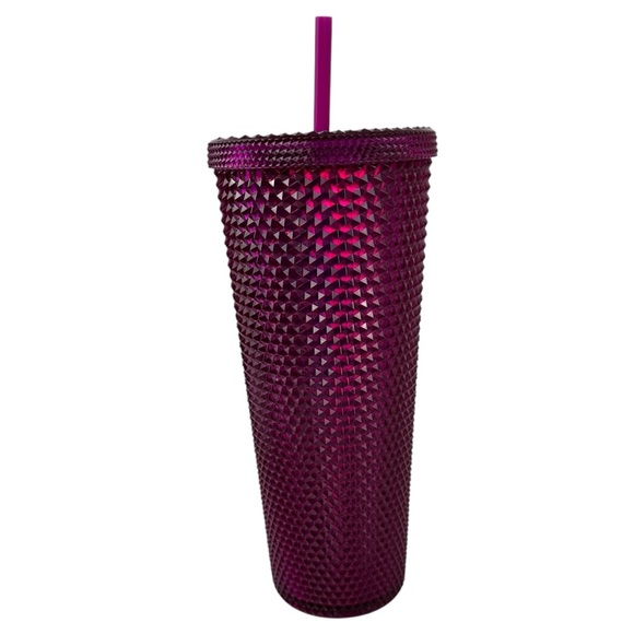 New Starbucks Purple Bling Berry Blast 2022 Cold Cup Studded Venti Tumbler 24oz - Picture 7 of 11